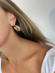 Small Gold Coil Hoop Earrings