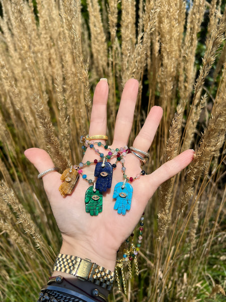 Beaded Hamsa Necklace