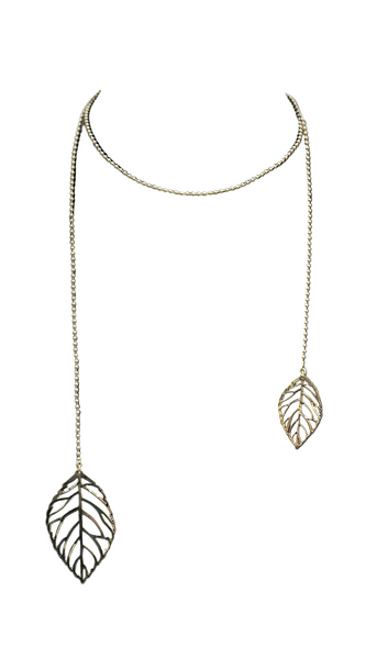 Beaded Armor Leaf Necklace