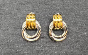 Mixed Metal Knot Earrings