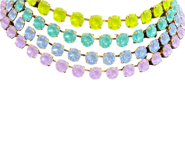 Colored Crystal Oakland Necklace