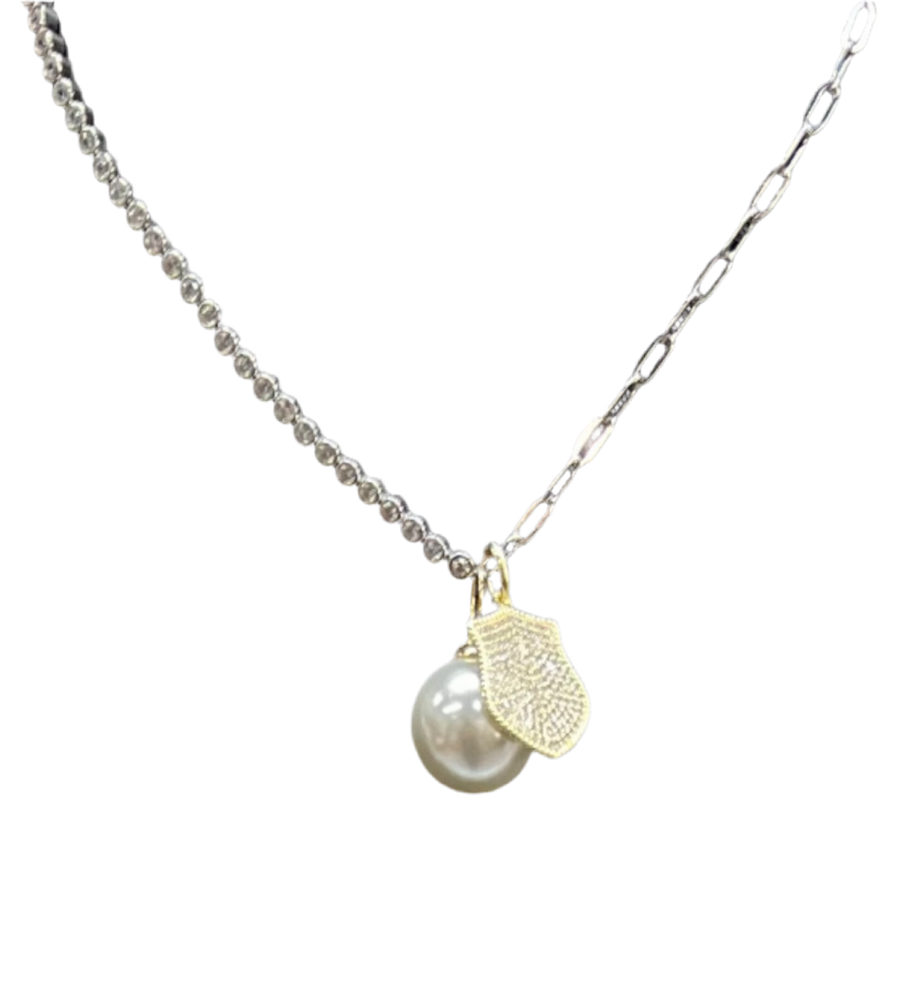 Tennis/Chain Charm Neckace