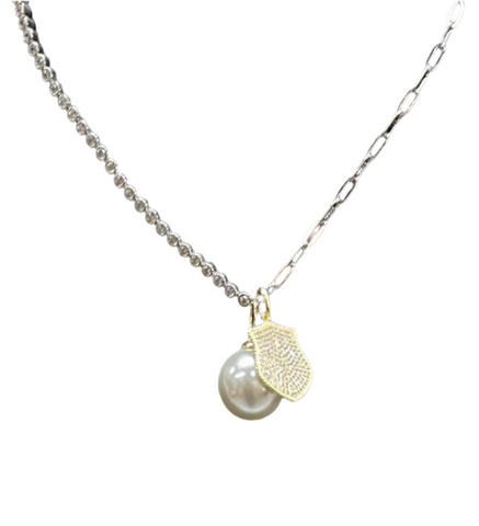 Tennis/Chain Charm Neckace