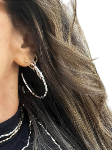 Liquid Metal Hoop Earrings