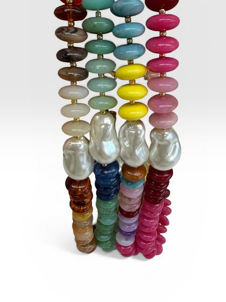Beaded Baroque Pearl Necklace