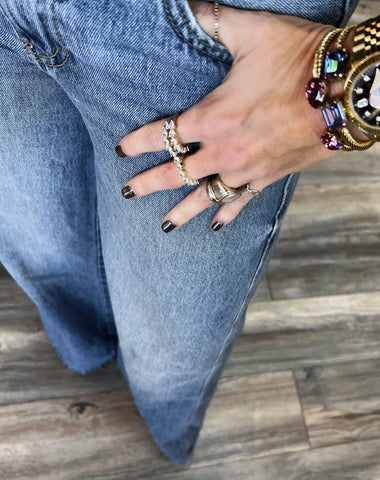 Charlotte Jewel Toned Cuff Bracelet