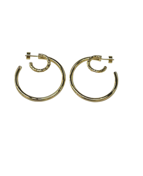 Gold 2n1 Hoop Earrings