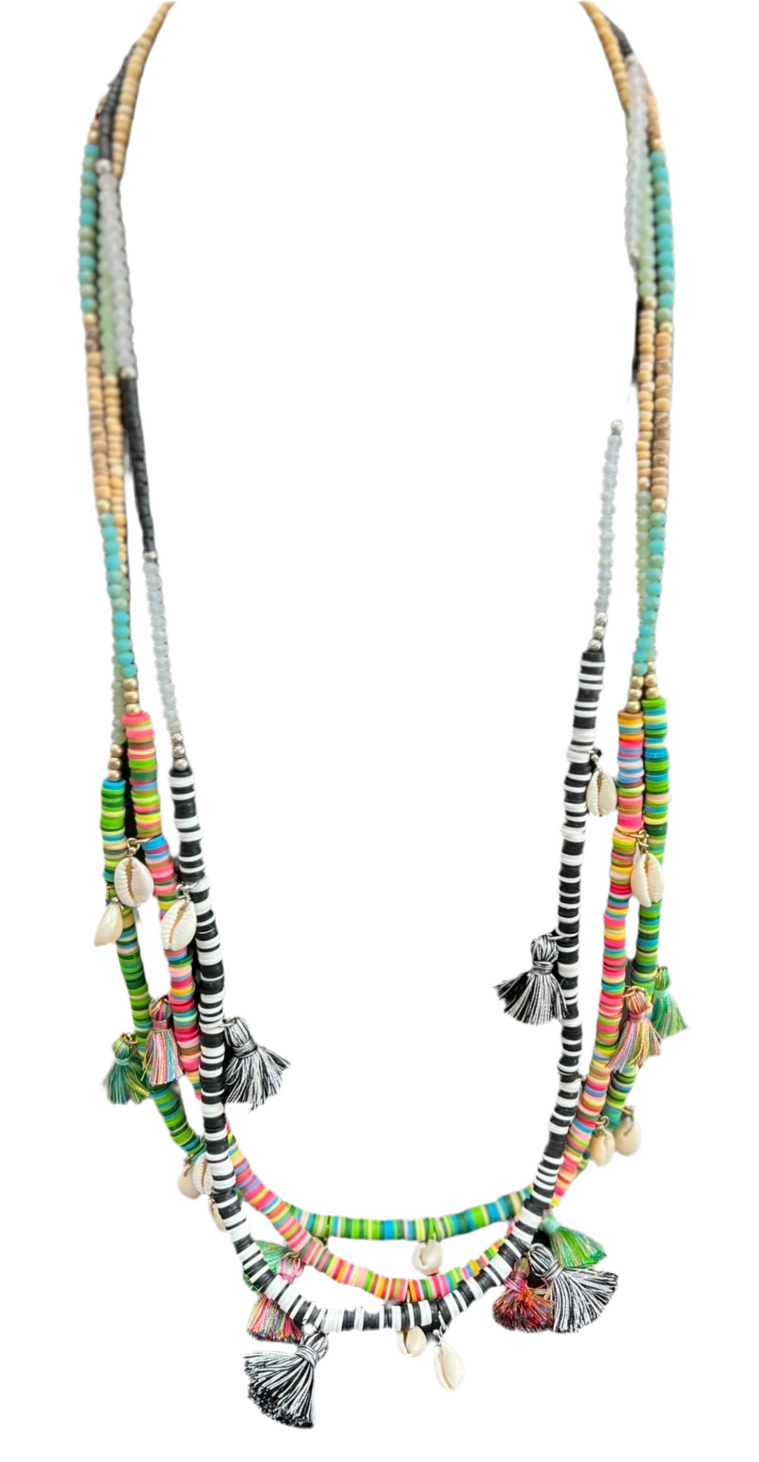 Long Puka Shell Necklace
