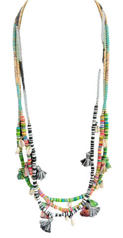 Long Puka Shell Necklace