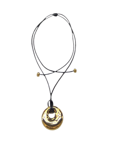 Gold Donut Pendant