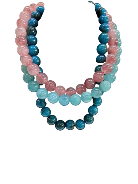 Bubble Gum Beaded Necklace
