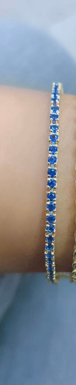 Blue 2MM Tennis Bracelet