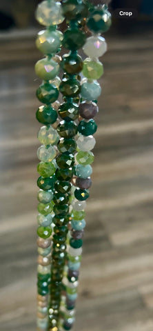 Glistening Green Beaded Necklace