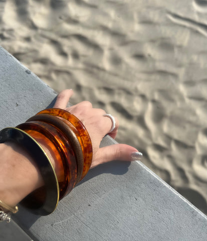 Wood/Resin Bangle Set