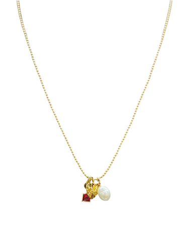 Beaded Love Charm Necklace