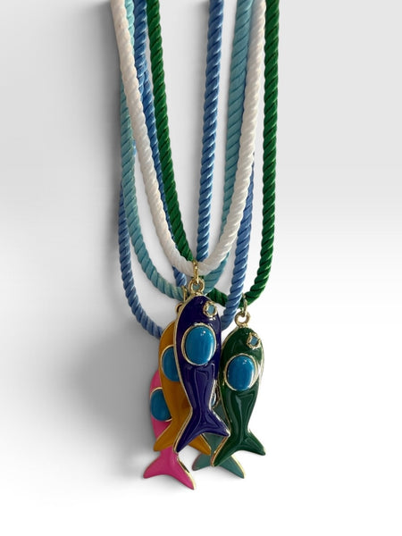 Enamel Sardine Necklace