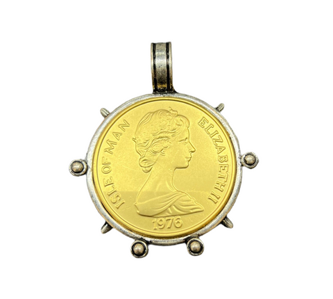 Mixed Metal Coin Charm