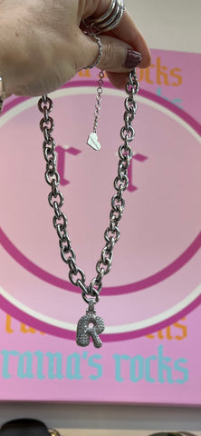 Personalized Initial Chunky Chain Necklace