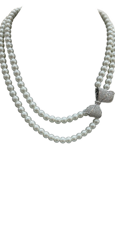 Bow Pearl Necklace