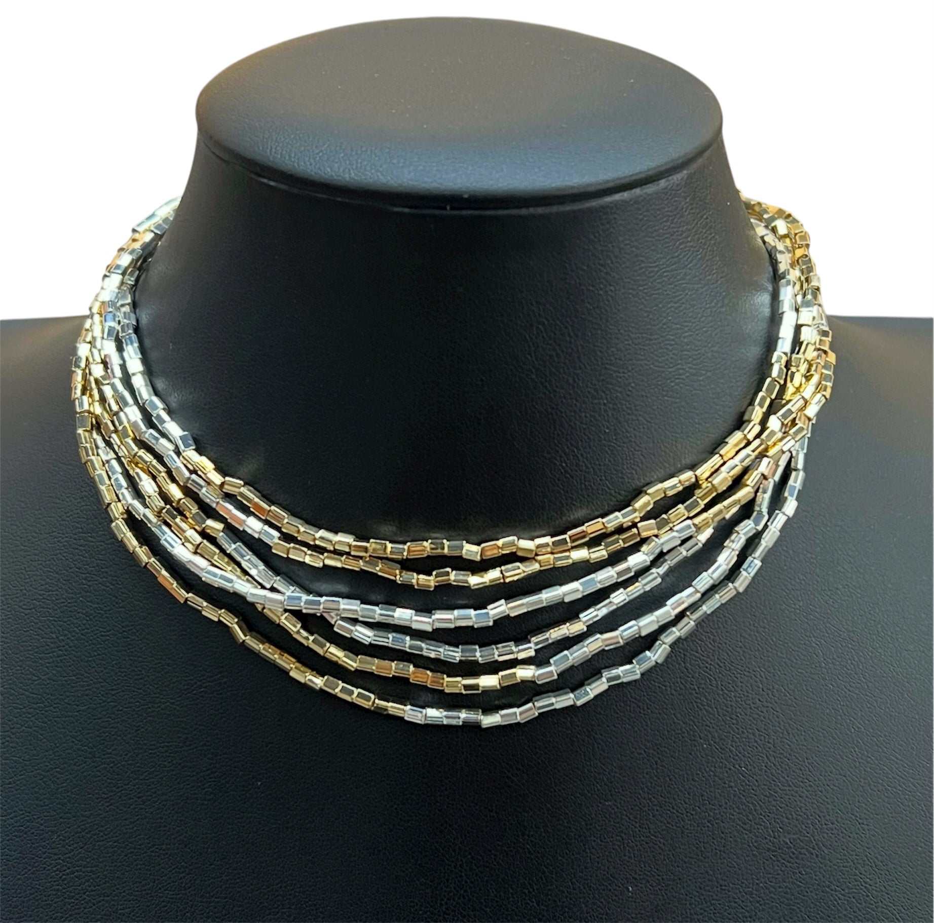 Liquid Metal Layering Necklace