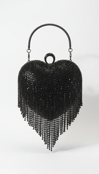 Black Sparkly Fringe Bag