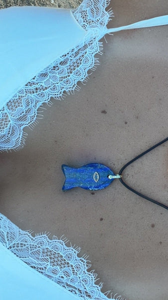 Sardine Gemstone Cord Necklace