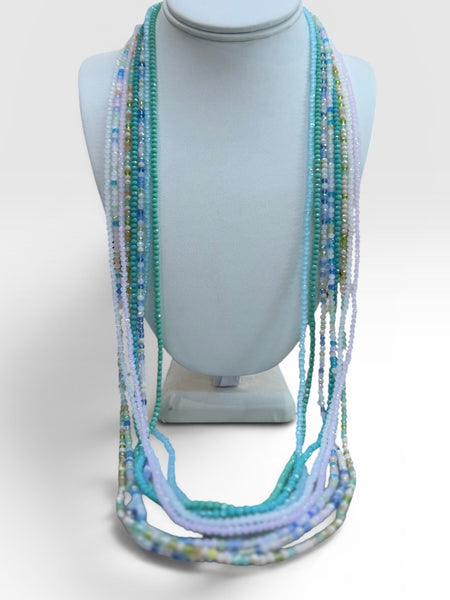 Long Pastel Beaded Necklace