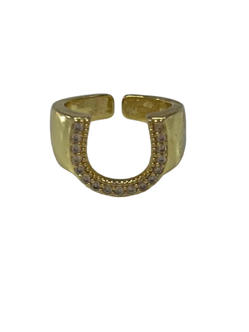 Diamond Horseshoe Ring