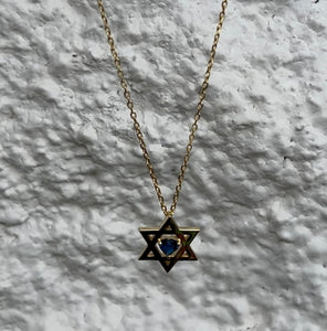 Gold 💙 Star Of David Necklace