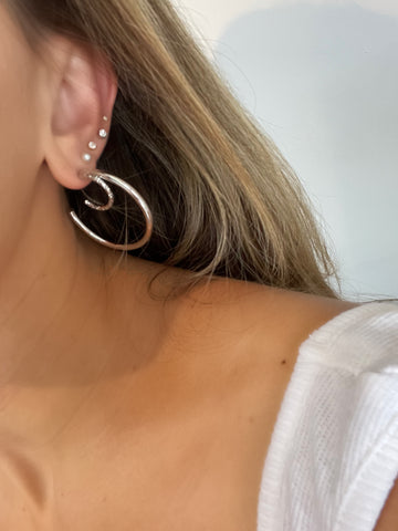 Silver 2n1 Earring