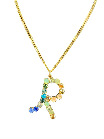 Rainbow Alphabet Initial Necklace