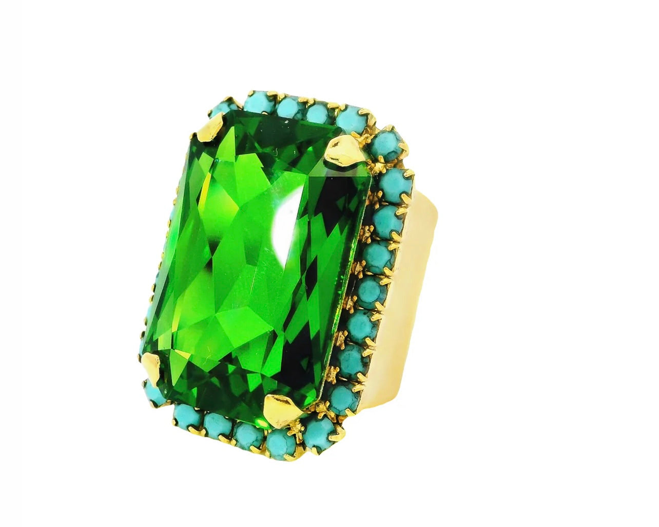 Mini Soleil Cocktail Ring With Trim