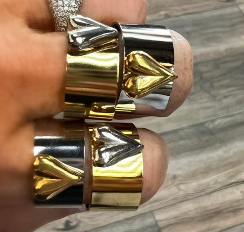 Two-Tone Heart Ring