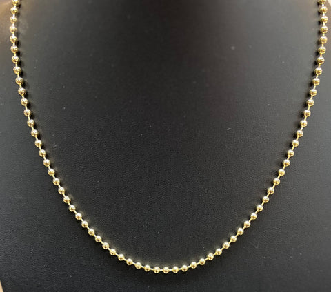 3MM Gold Ball Necklace