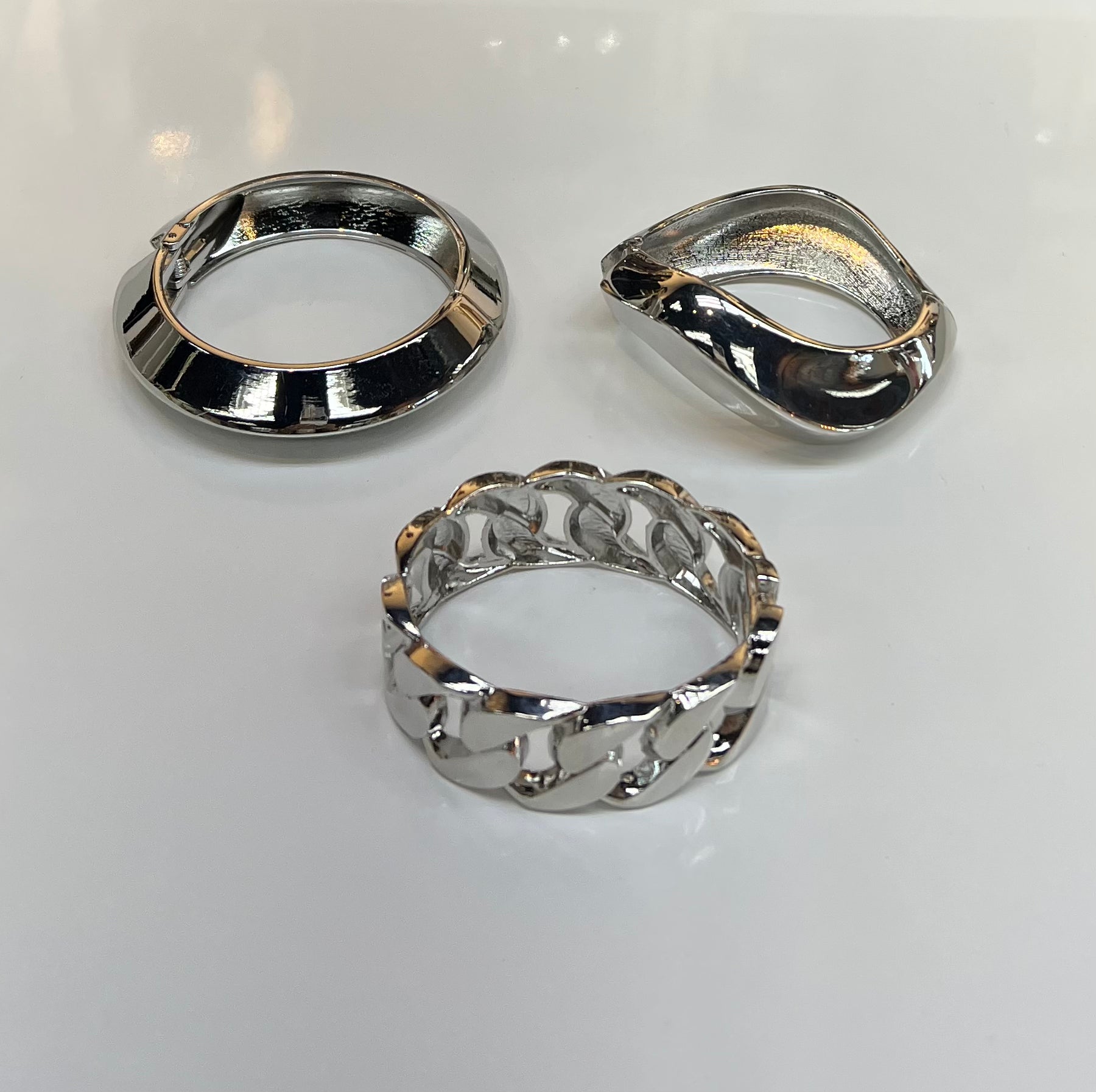 Small Bold Silver Cuffs