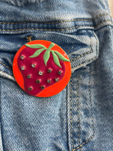 Strawberry Brooch