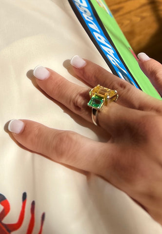 Yellow Emerald Ring