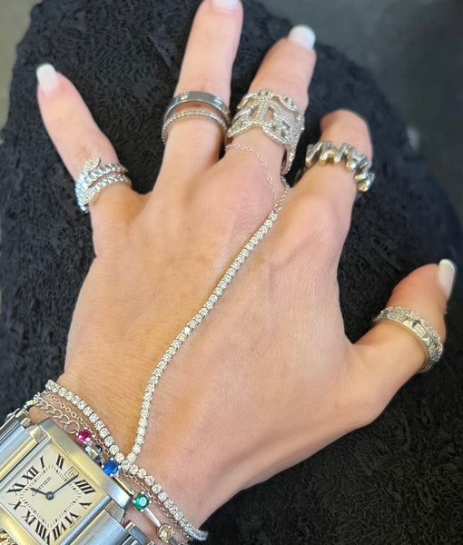 Diamond Tennis Hand Chain