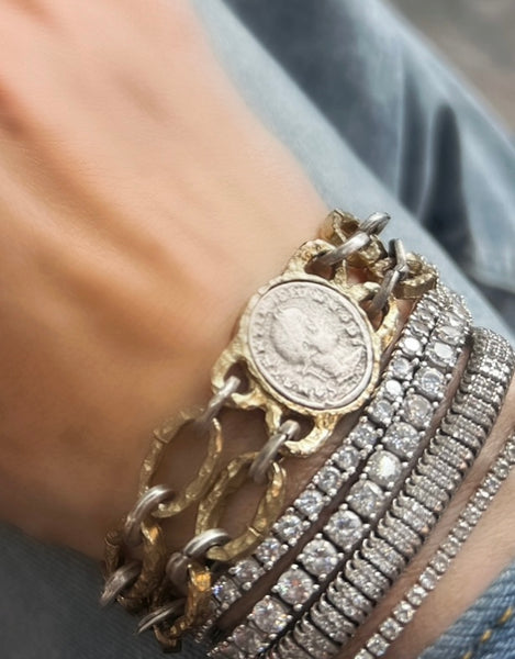 Gold Link Constantine II Bracelet