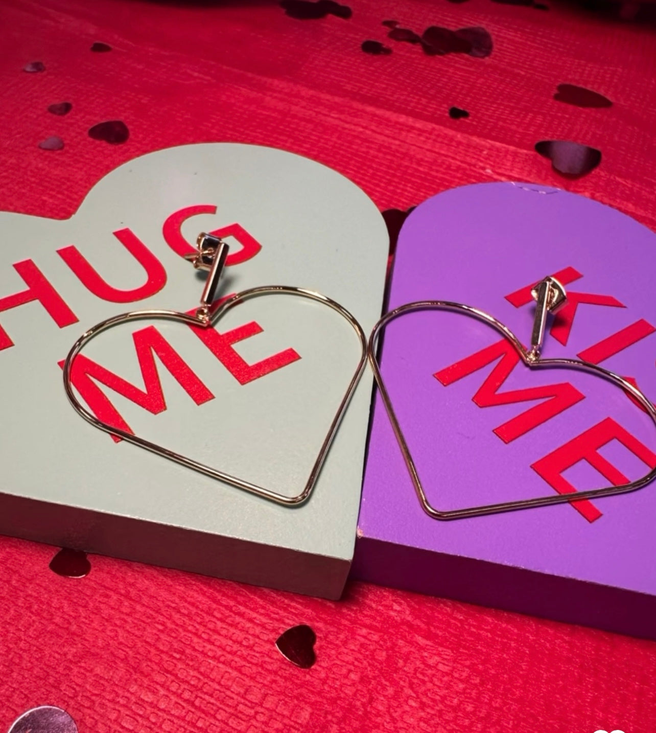 Hanging Heart Earrings