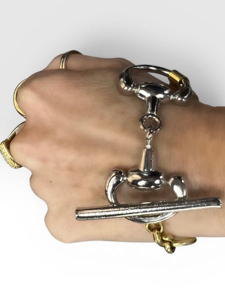 Two Tone Horse Bit Bracelet