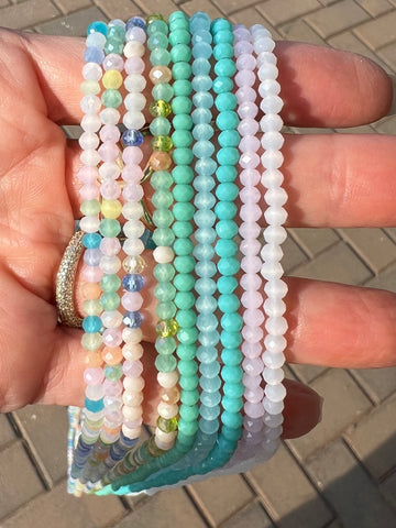Long Pastel Beaded Necklace