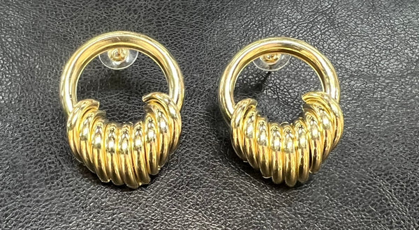 Gold Door Knocker Earrings