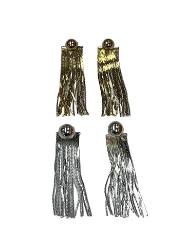 Beaded Armor Fringe Earrings