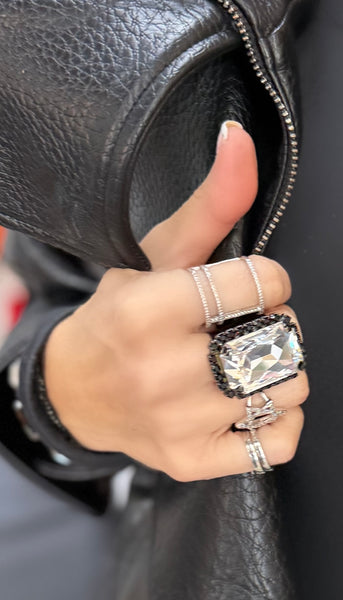 Gunmetal Mini Soleil Ring