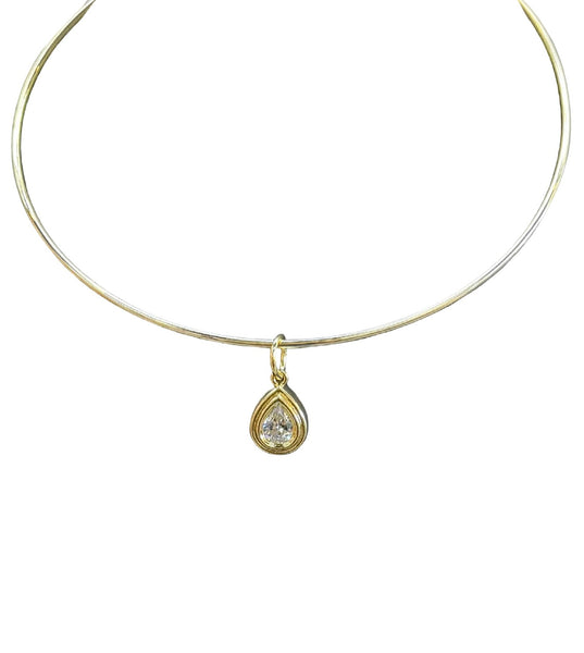 Pear Diamond Collar Necklace