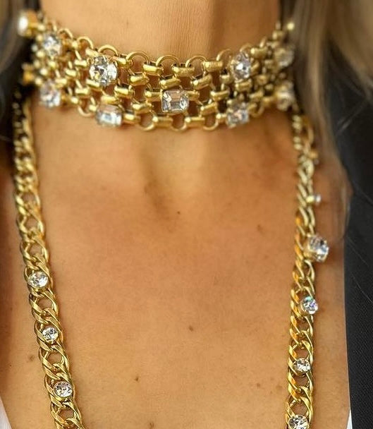 Gold/Crystal Choker