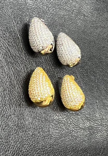 Pave Teardrop Earrings