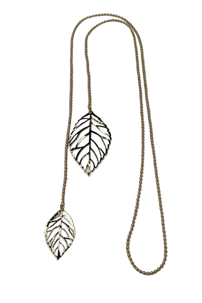 Beaded Armor Leaf Necklace