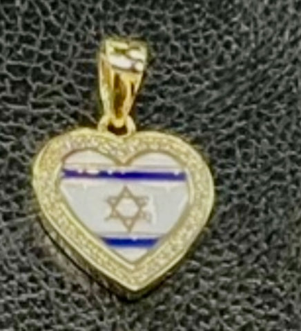 Star of David Heart Charm